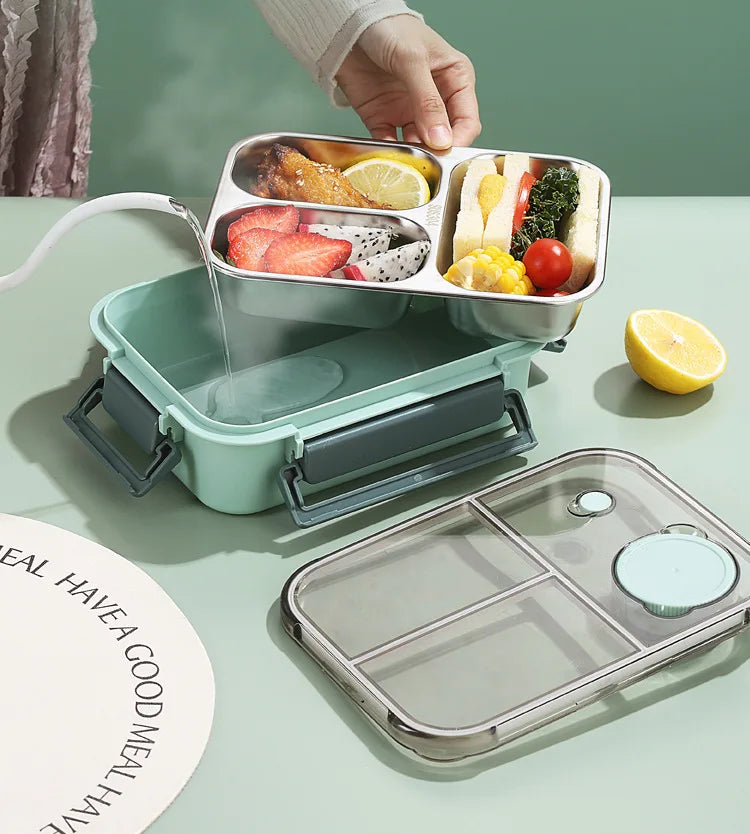Lunch Box Container | 850 ml Leak-Proof Stainless Steel with Cutlery