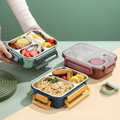 Lunch Box Container | 850 ml Leak-Proof Stainless Steel with Cutlery