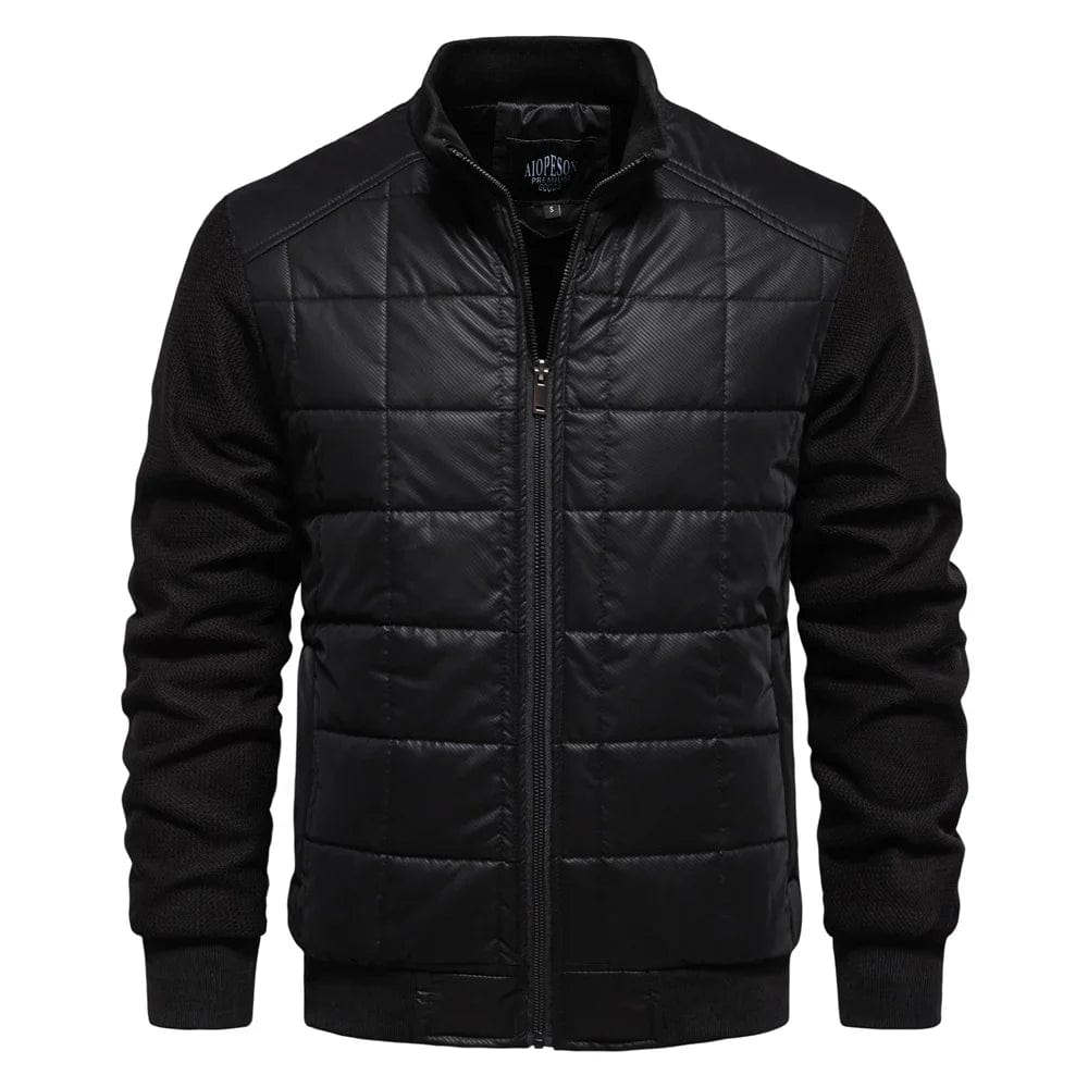Oliver | Men’s Slim Fit Quilted Jacket with Hybrid Knit Sleeves