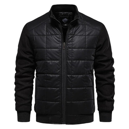 Oliver | Men’s Slim Fit Quilted Jacket with Hybrid Knit Sleeves