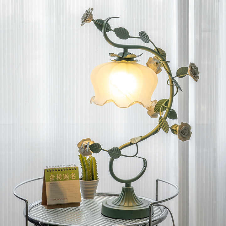 Rosabella Bloom | Vintage Glass Dome LED Table Lamp