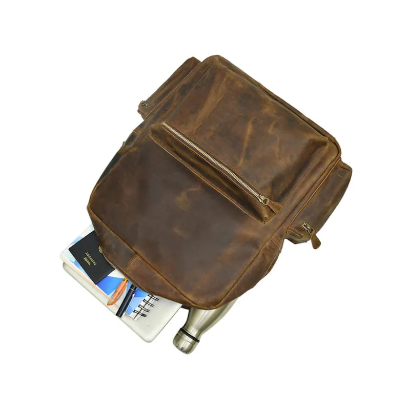 Timber | Leather Laptop Travel Backpack-5