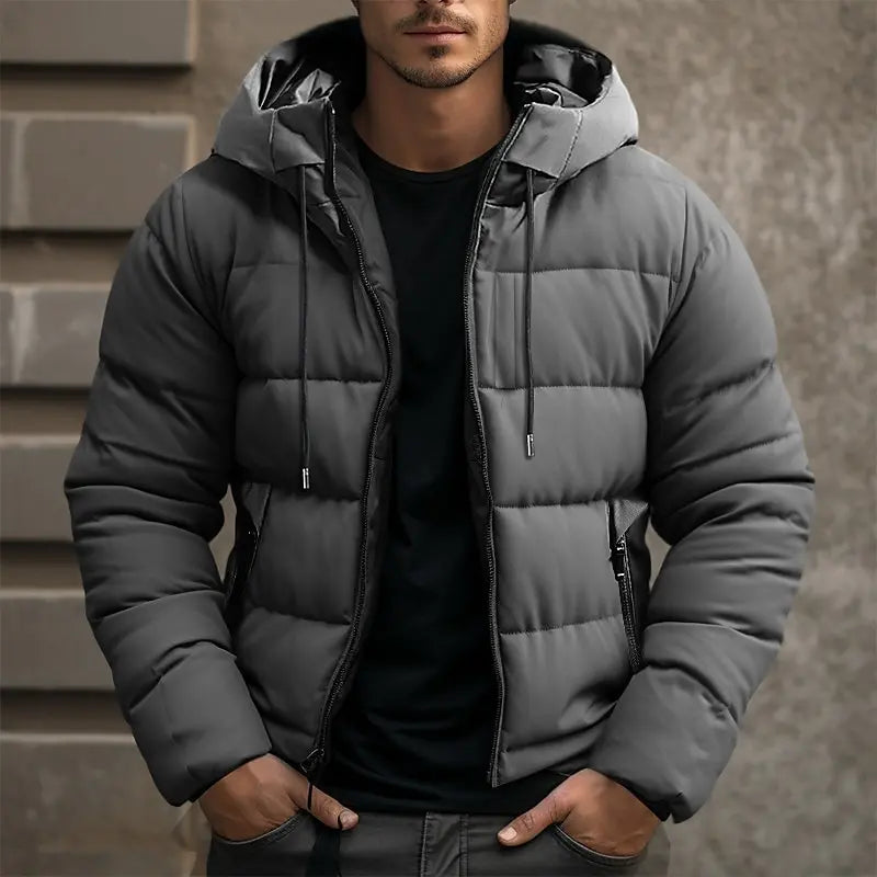 Blake | Men’s Hooded Winter Puffer Jacket with Sleek Modern Fit