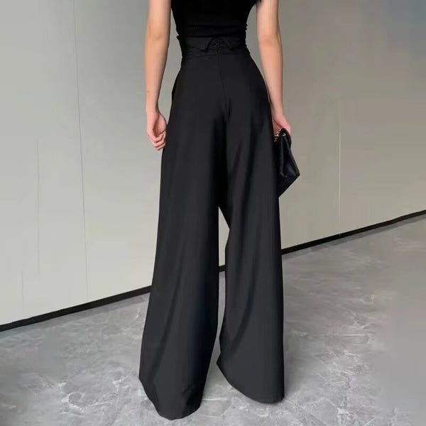 Black Design Wide Leg Trousers