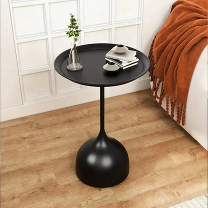 NordLoop Round Side Table | Sleek Metal Charm for Home Harmony