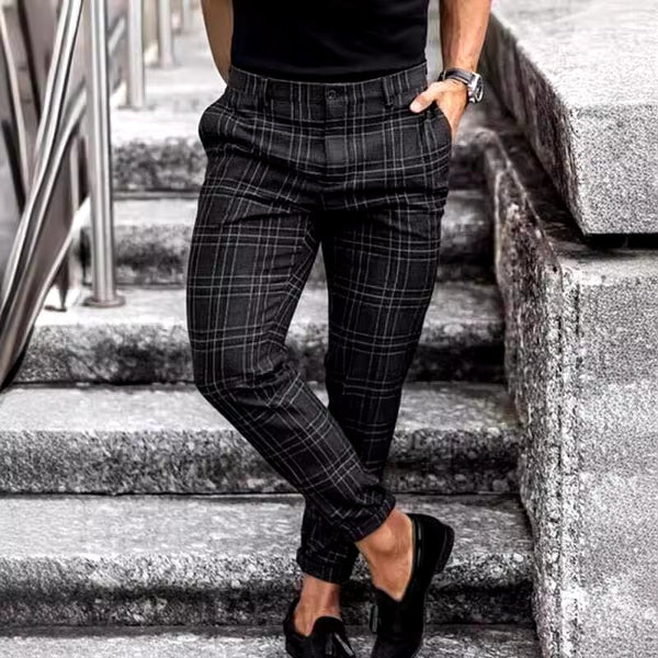 Checkered Business casual Pants