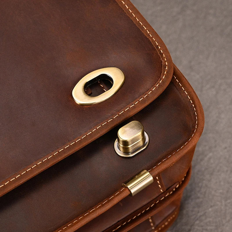 Vintage | Men's Leather Laptop Briefcase-6
