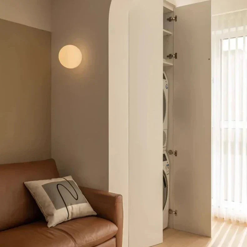 Modern Glass Style | HavenGlow White Round Wall Lamp