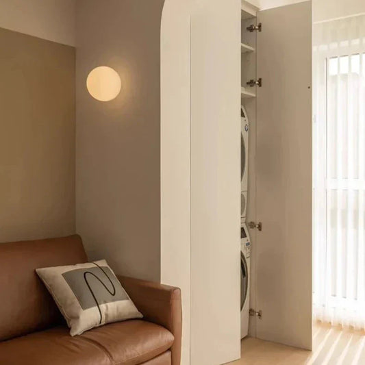 Modern Glass Style | HavenGlow White Round Wall Lamp