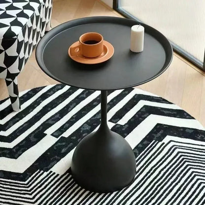 NordLoop Round Side Table | Sleek Metal Charm for Home Harmony