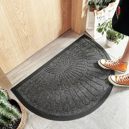 GripGuard Semi-Circle Entry Mat | Durable Rubber Non-Slip