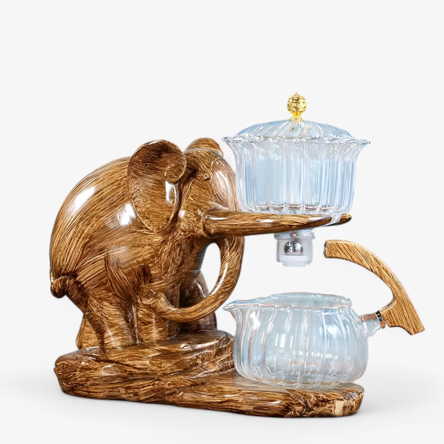 Elegant Elephant Glass Tea Set | Heat-Resistant Teapot Included