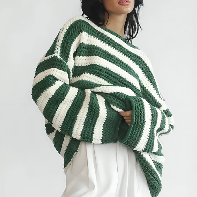 Camille | Women’s Bold Striped Sweater with Relaxed Fit
