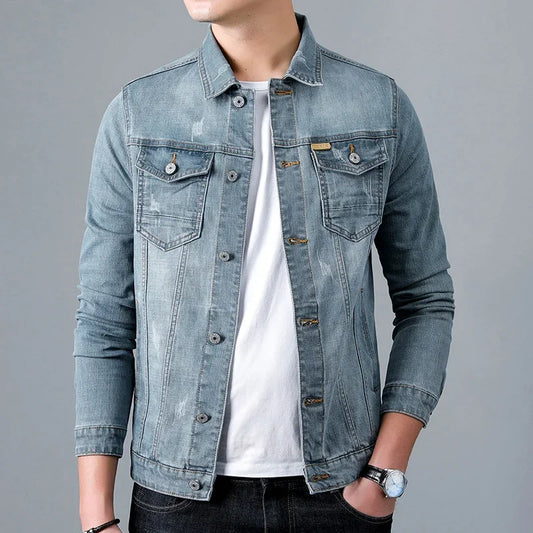 Jed | Men’s Casual Denim Jacket with Urban Fade Detail