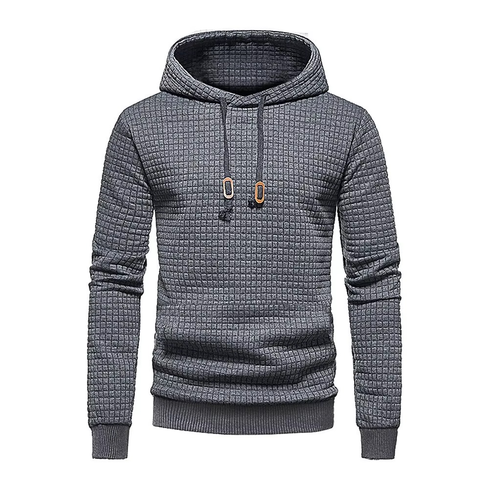 Brennan | Men’s Casual Waffle Knit Winter Hoodie