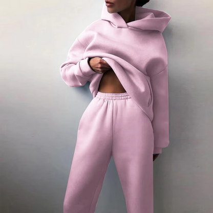 Violet | Women’s Relaxed Fit Tracksuit – Cotton Hoodie & Jogger Pants