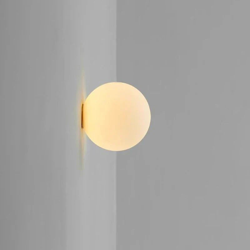 Modern Glass Style | HavenGlow White Round Wall Lamp