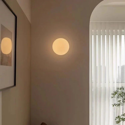 Modern Glass Style | HavenGlow White Round Wall Lamp
