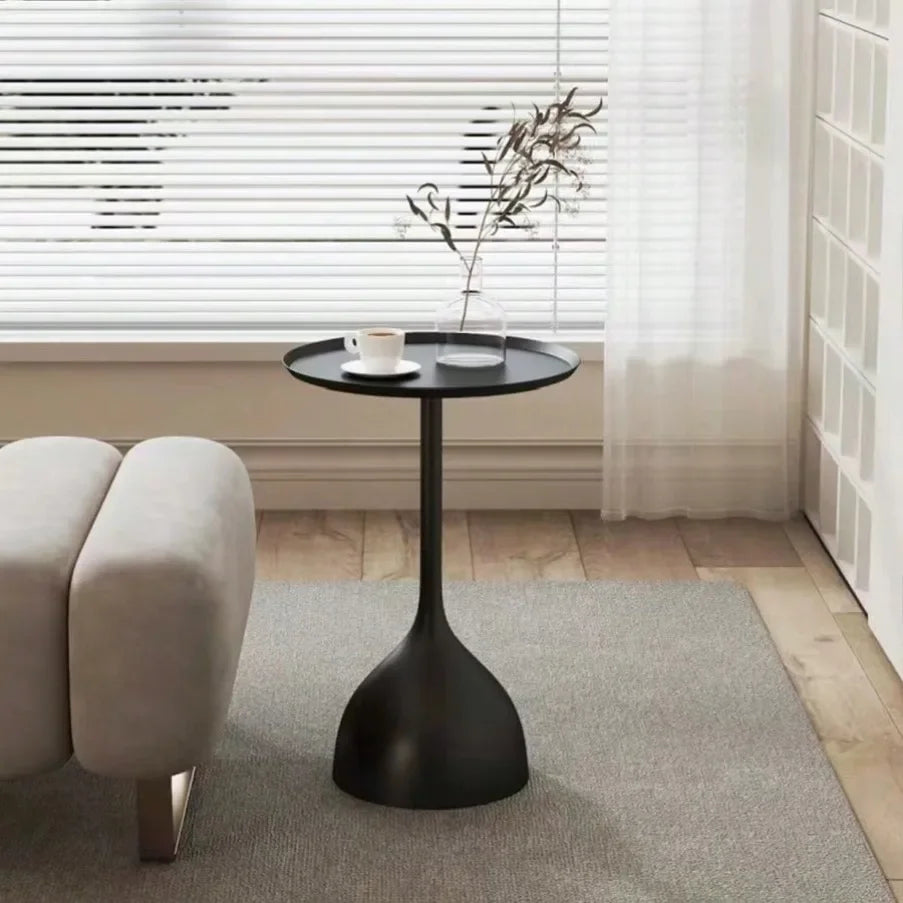 NordLoop Round Side Table | Sleek Metal Charm for Home Harmony