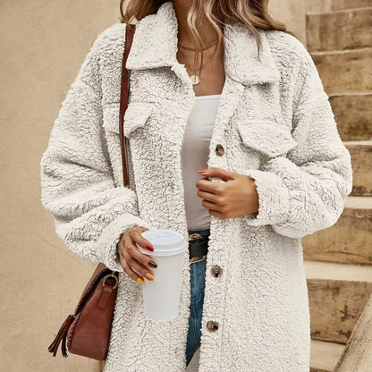 Kaia | Women’s Long Fit Winter Coat with Button Closure