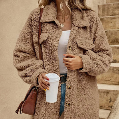 Kaia | Women’s Long Fit Winter Coat with Button Closure