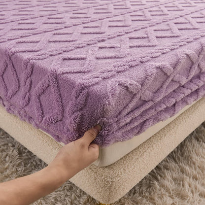 Plush Velvet Mattress Protector | Soft Bedding Cover for Bedroom