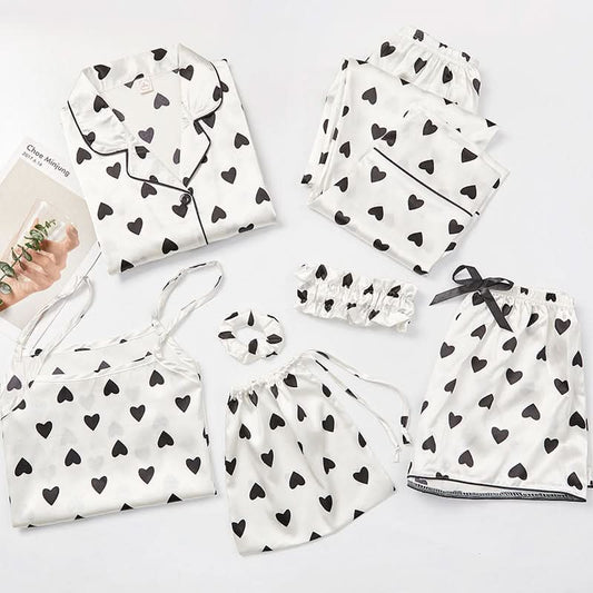 Velvette Dream 7-Piece Sleepwear Set | Effortless Elegance in Soft, Mix-and-Match Comfort