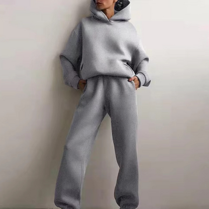 Violet | Women’s Relaxed Fit Tracksuit – Cotton Hoodie & Jogger Pants