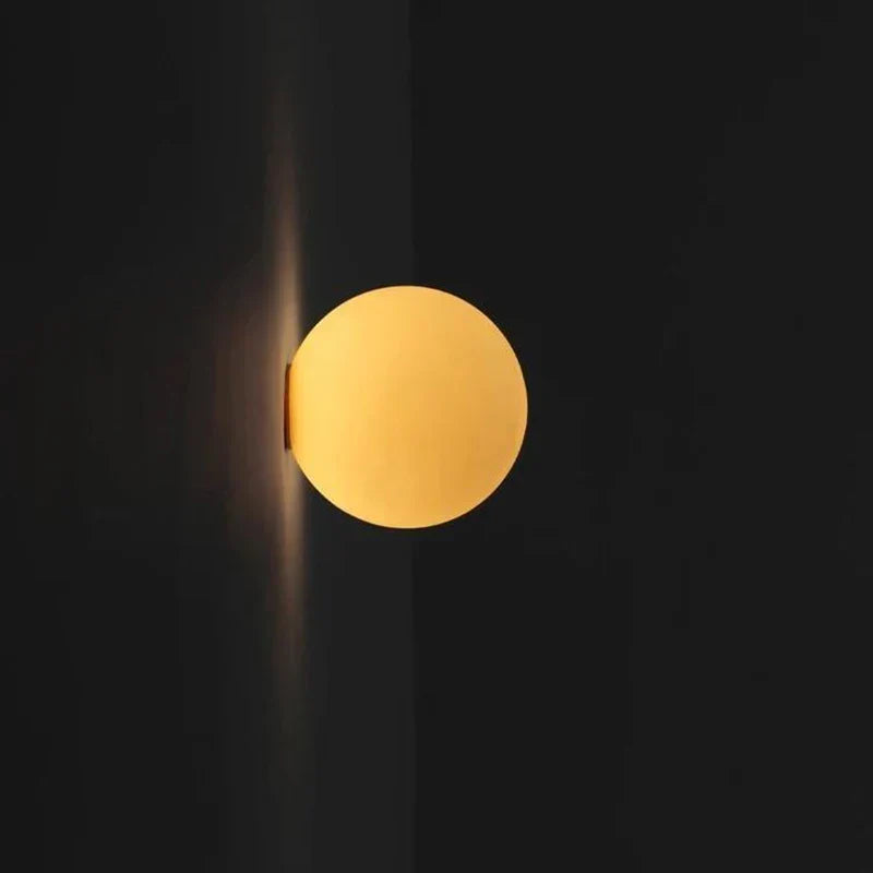 Modern Glass Style | HavenGlow White Round Wall Lamp