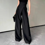 Black Design Wide Leg Trousers