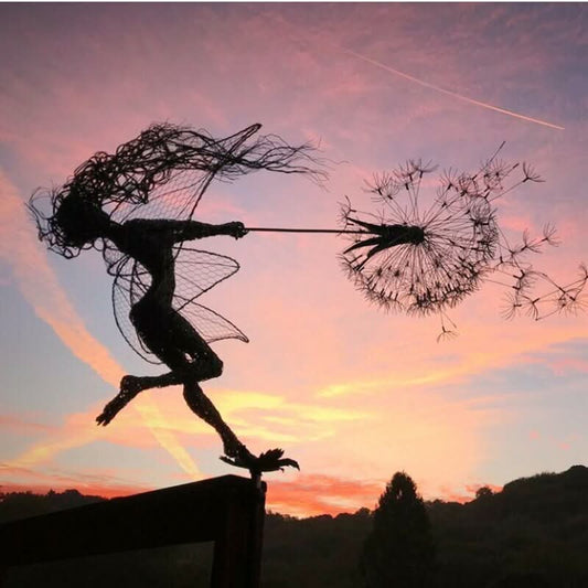 MythiGlow Metal Fairy | Whimsical Outdoor Lawn Décor