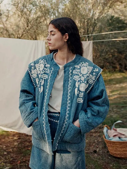 Sadie | Women’s Embroidered Jacket with Floral Details