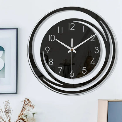 Sleek Black Minimalism | PureEdge Acrylic Wall Clock