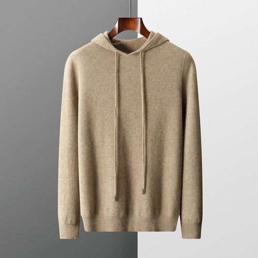 Cole | Men’s Classic Fit Knit Hoodie with Ribbed Cuffs