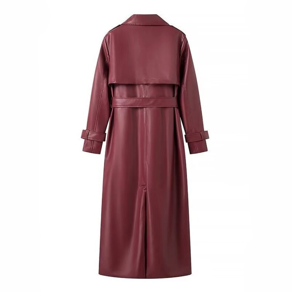Elena | Women’s Leather Maxi Trench Coat