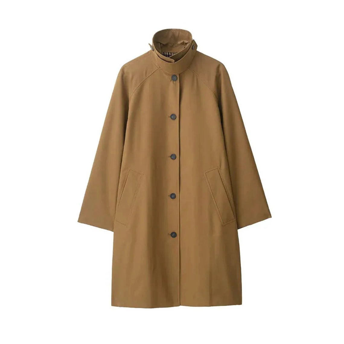 Juliette | Women’s Loose Cotton Blend Trench Coat with Raglan Sleeves
