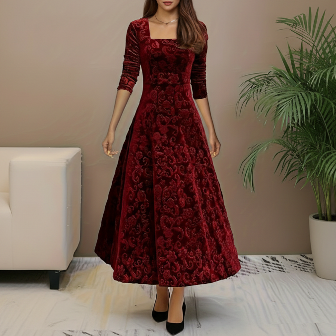 Amery | Women’s Square Neck Party Dress