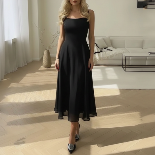 Kelsey | Women’s Wedding Guest Square Neck Midi Dress