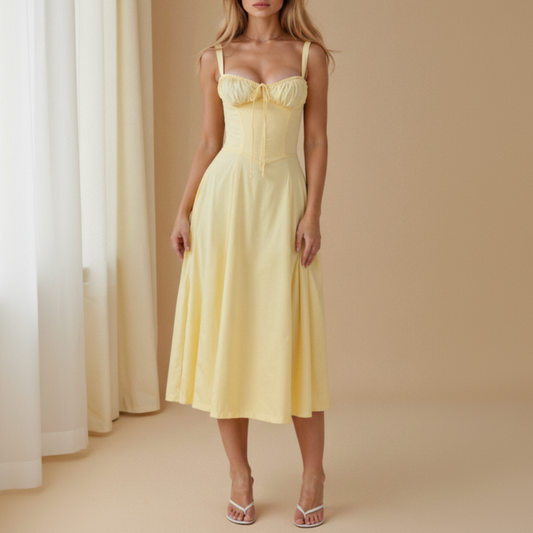 Sutter | Women’s Floral Chic Corset Summer Midi Dress