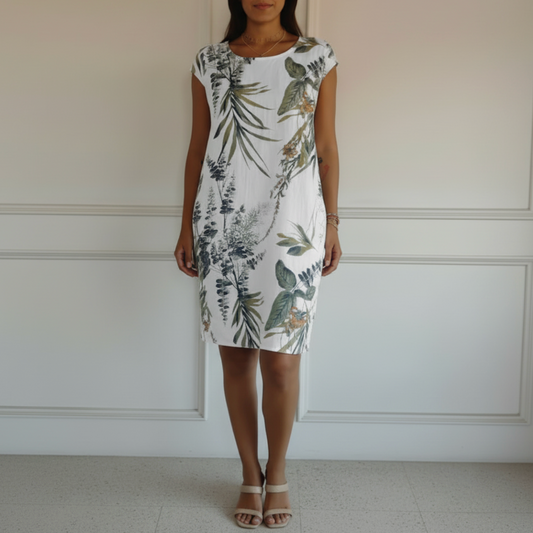 Kendra | Women’s Casual Leaf Print Summer Dress