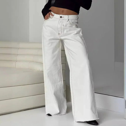 Kanye | Women’s High-Waist Wide-Leg Casual Jeans