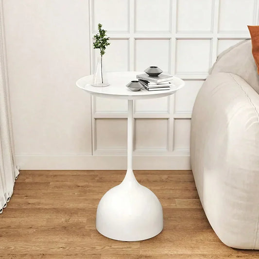 NordLoop Round Side Table | Sleek Metal Charm for Home Harmony