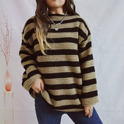 Camille | Women’s Bold Striped Sweater with Relaxed Fit