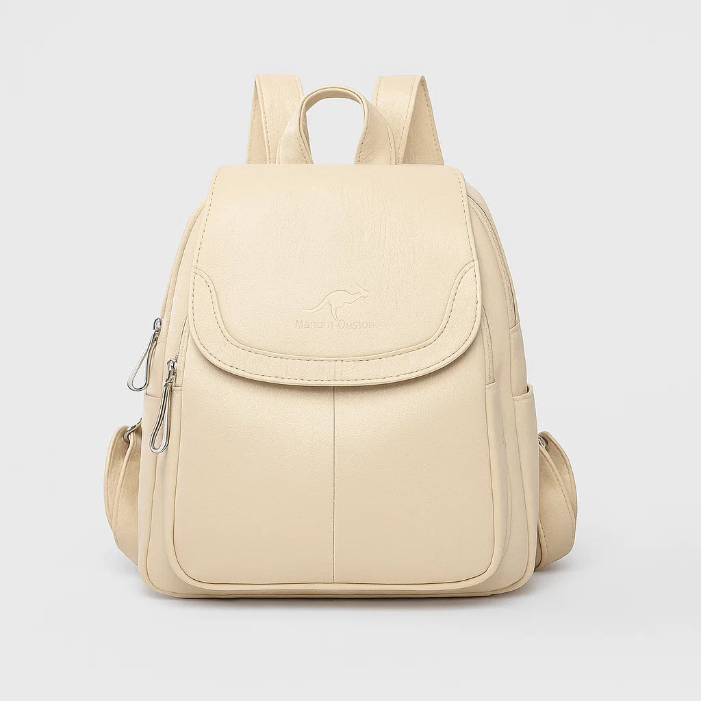 Selma | Leather Anti-Theft Backpack