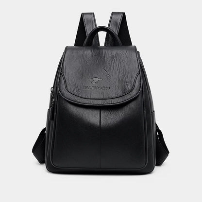 Selma | Leather Anti-Theft Backpack