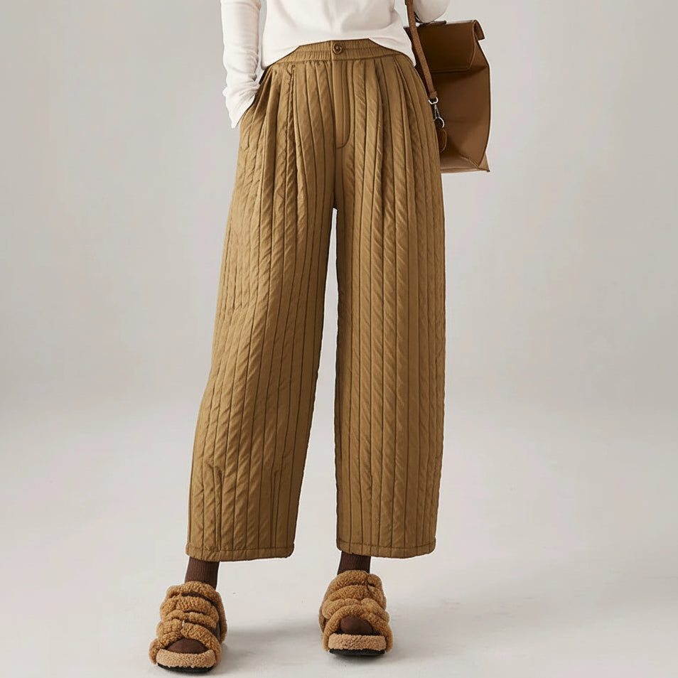 Nina | Women’s Lightweight Cotton High-Waist Pants