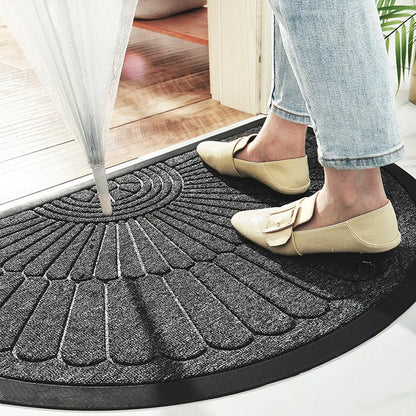 GripGuard Semi-Circle Entry Mat | Durable Rubber Non-Slip