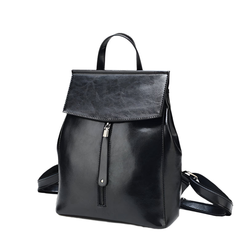 Sophia | Women's Leather Backpack with Adjustable Straps and Organized Compartments 0