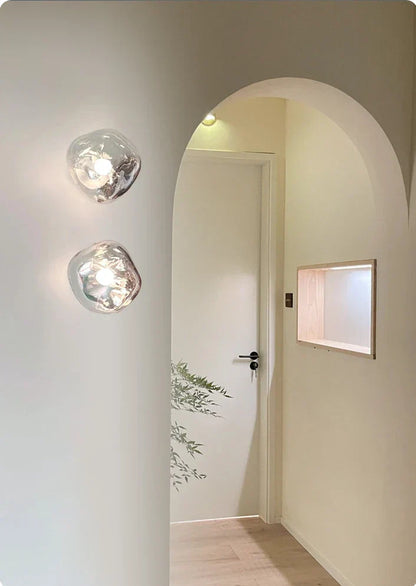 Space Style Elegance | AuroraSphere Glass Wall Light