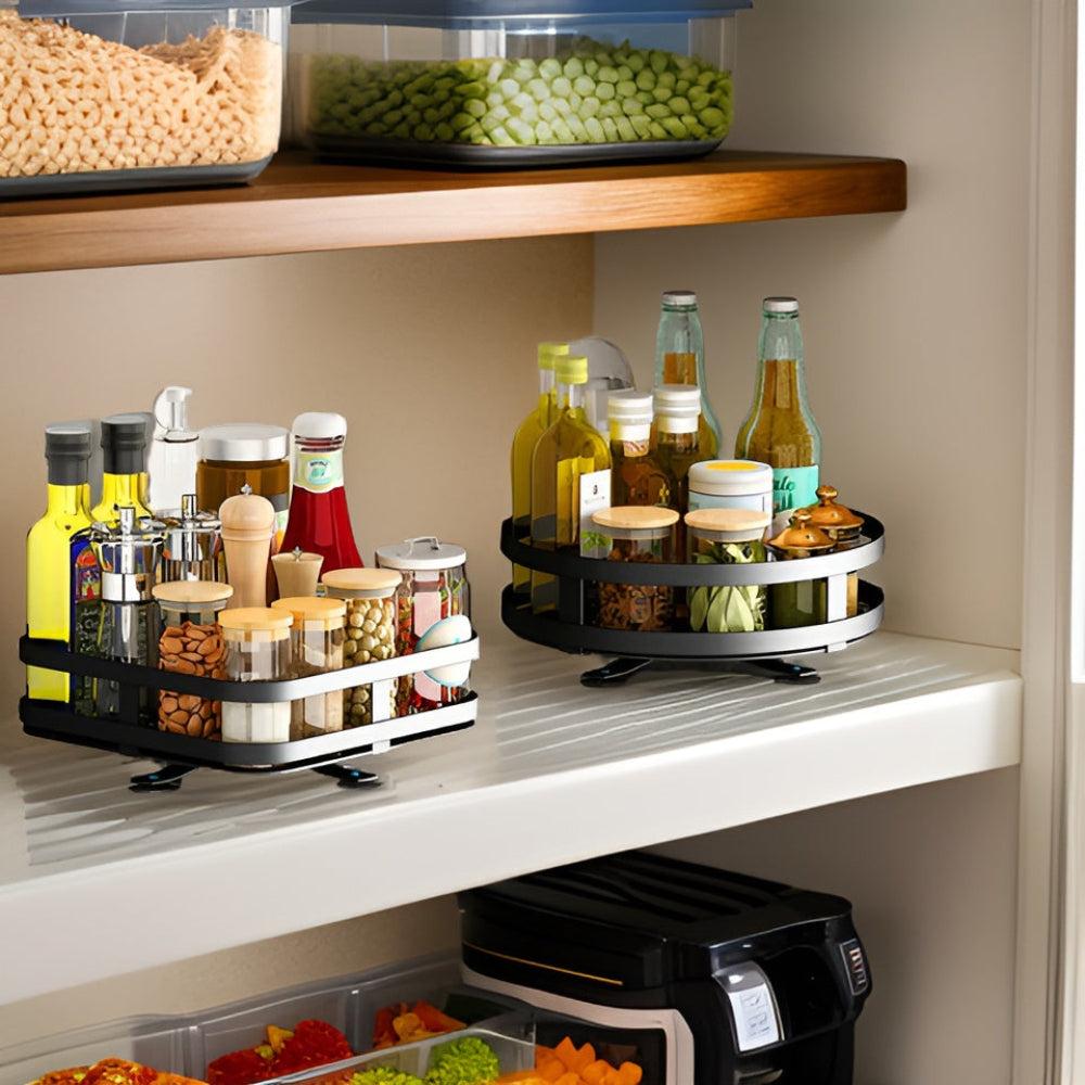 AromaSpin Organizer | 360° Rotating Spice Rack for Kitchen